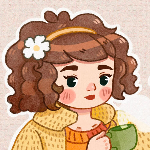 Headshot illustration of Rachel